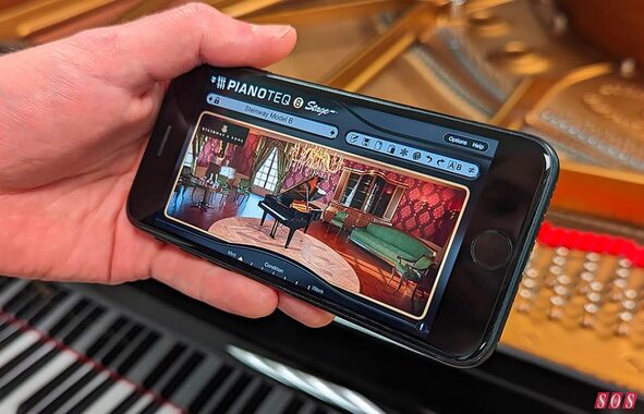 Modartt Pianoteq 8 modelled piano guitar harp harpsichord percussion virtual instrument plug-in iOS app iPad iPhone