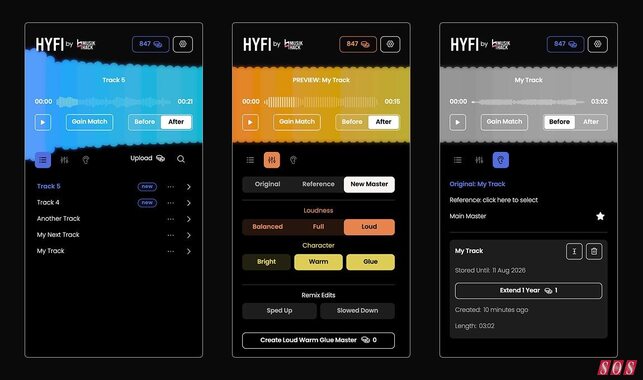 Musik Hack HyFi online mastering service