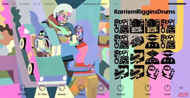 Native Instruments Karriem Riggins Drums Kontakt Player MIDI drum grooves patterns virtual instrument hits kits