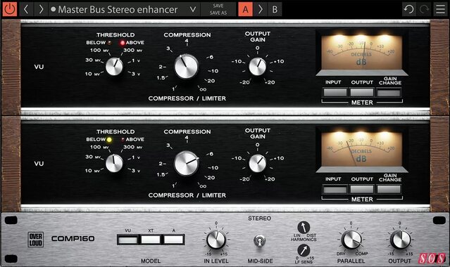 Overloud Gem Comp160 DBX 160 compressor plug-in emulation