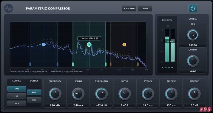 Parish Audio Parametric Compressor multiband dynamics plug-in