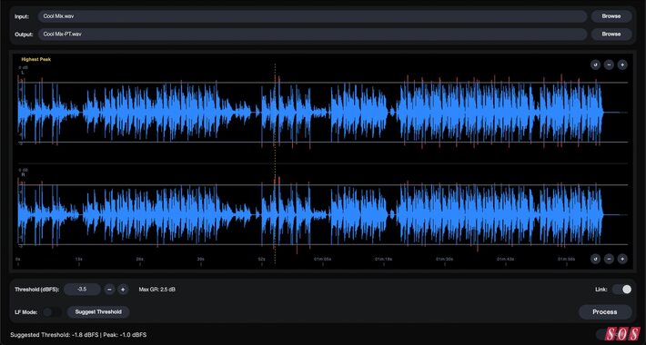 Peak Tamer gain automation audio mastering software