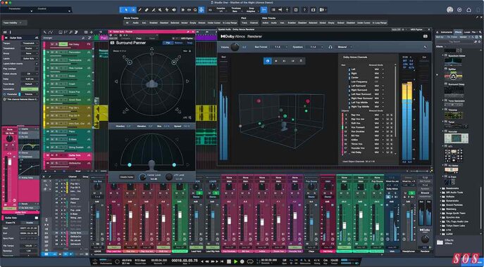 PreSonus Studio One 6.5 DAW update surround Dolby Atmos immersive audio support