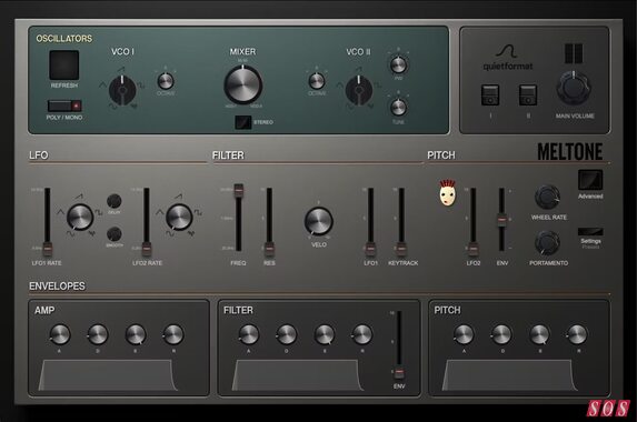 Meltone soft synth from quietformat