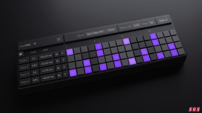 Rapid Flow miniGRID MIDI software sequencer swing timing adjustments