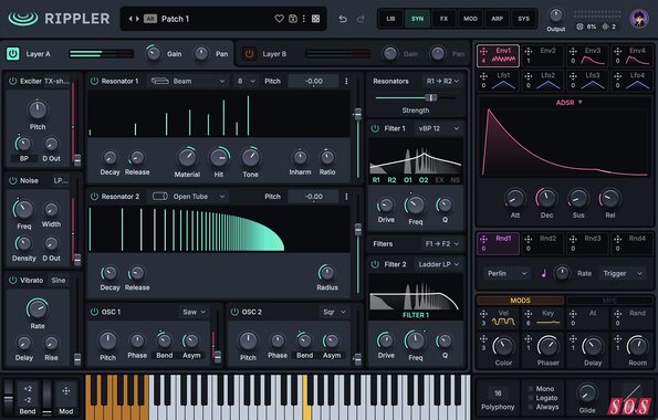 reFX Rippler physical modelling software synthesizer