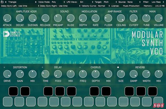 SampleScience Modular Synth VCO Doepfer A-110-1 analogue Eurorack module emulation