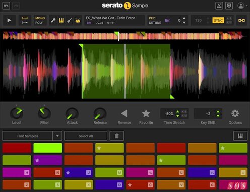 Serato Sample 2.0 stem separation vocal bass melody drums remove split sampling plug-in