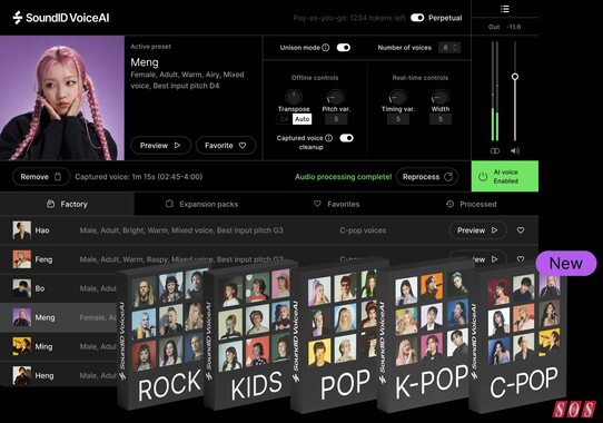 Sonarworks SoundID VoiceAI C-Pop Chinese Voice Expansion