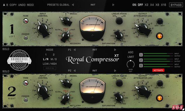  Soundevice Digital Royal Compressor XT vari-mu emulation plug-in
