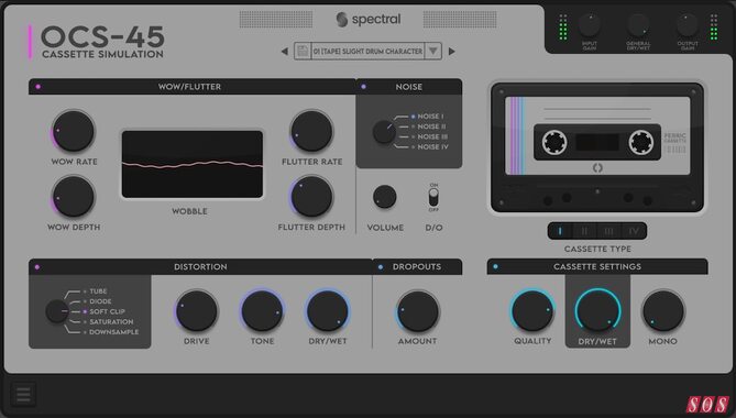 Spectral Plugins OCS-45 Cassette Tape simulator emulator plug-in