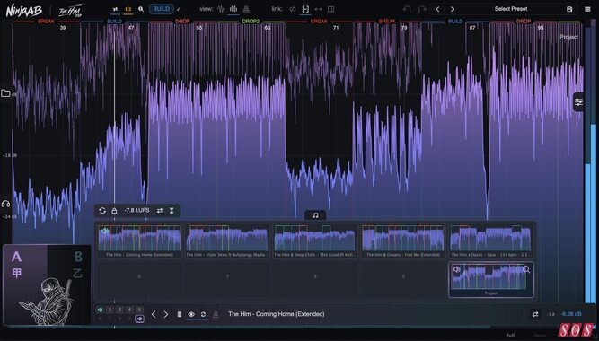 The Him DSP Ninja AB mix reference comparison plug-in tool
