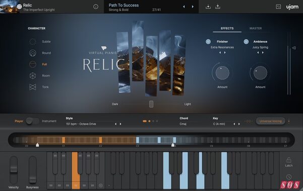 UJAM Virtual Pianist RELIC virtual instrument sample library generate piano accompaniment
