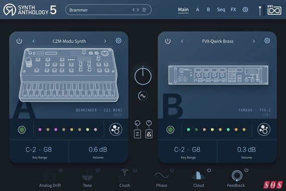 UVI Synth Anthology 5 analogue synthesizer emulation virtual instrument collection