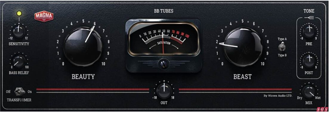 Waves BB-Tubes Beauty Beast tube valve saturation overdrive distortion analogue warmth plug-in