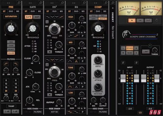 Waves Scheps Omni Channel 2 channel strip preamp compressor analogue saturation filter insert plug-in