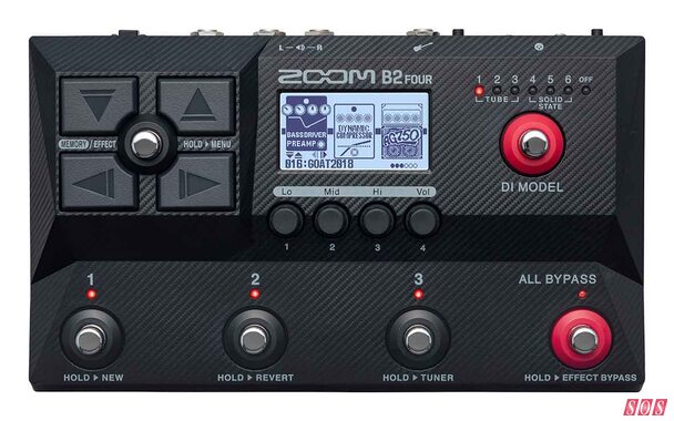 Zoom B2 Four bass guitar multi-effects pedal amp cabinet simulator impulse response