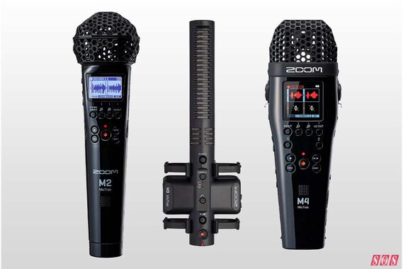 Zoom MicTrak M2 M3 M4 stereo mid-side 32-bit floating point field recorder X/Y shotgun camera microphone