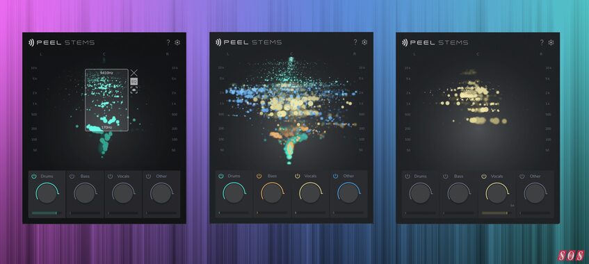 zPlane Peel Stems 2 real-time audio stem-separation plug-in