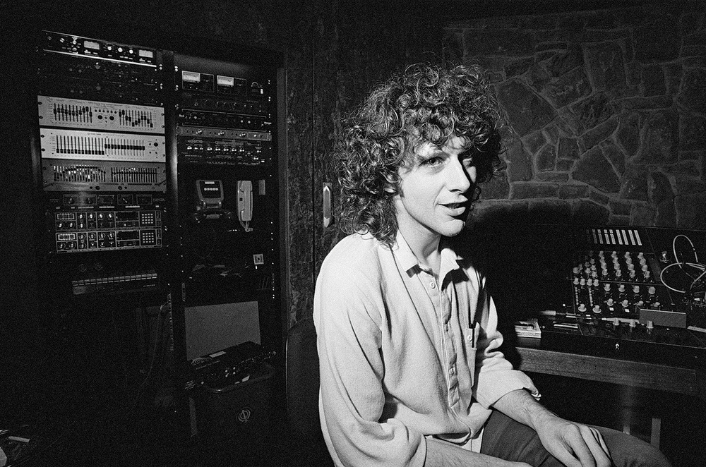 Martin Hannett in the studio, 1980. Photo by K. Cummins.