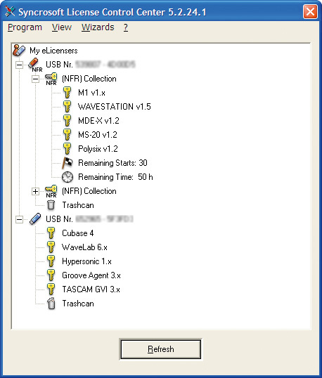 Steinberg elicenser control center software