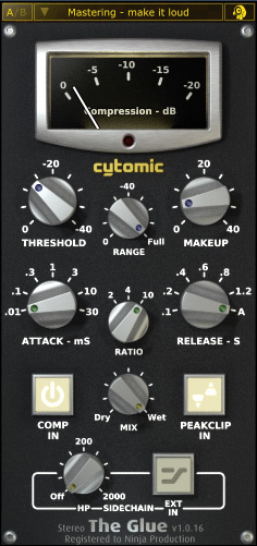 the glue vst settings