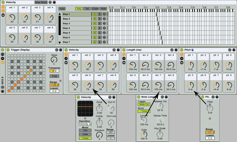 how to midi map step sequencer ableton live maschine