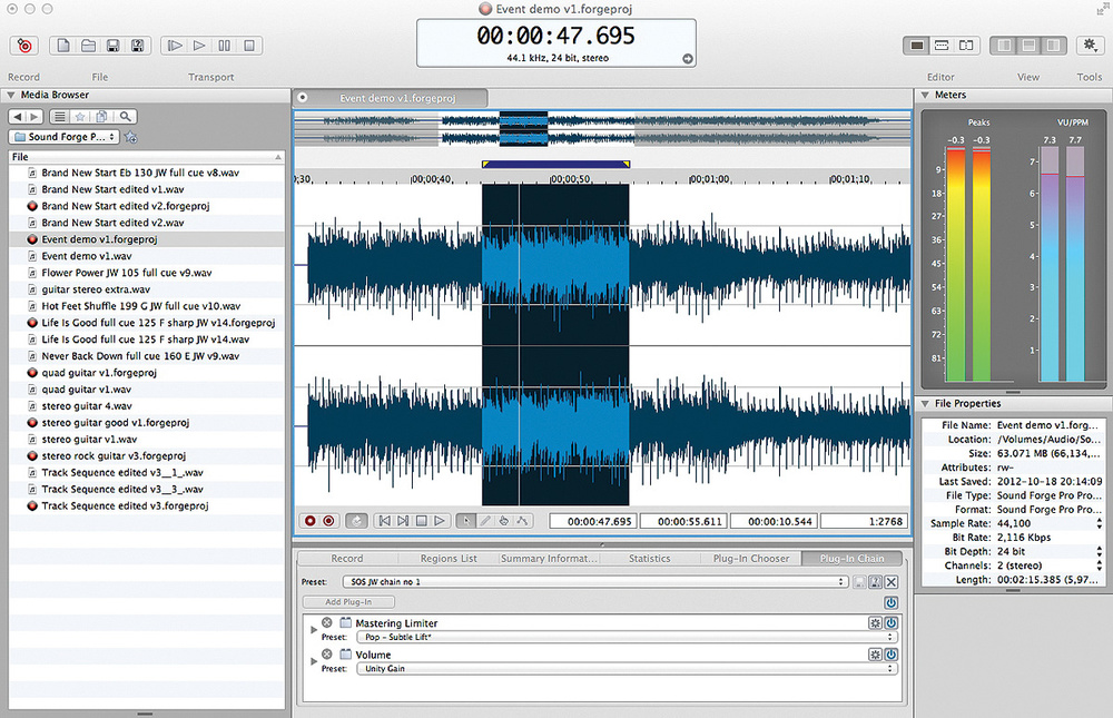 Sony sound forge 7.0 software