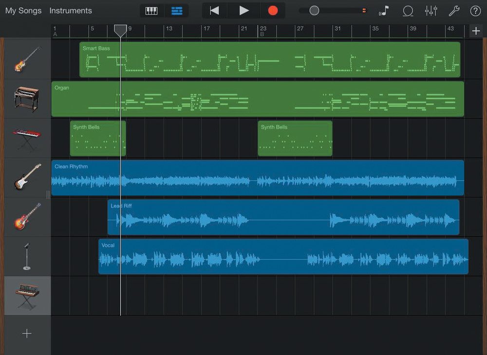 cut on apple garageband