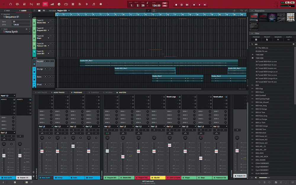 mpc one audio tracks