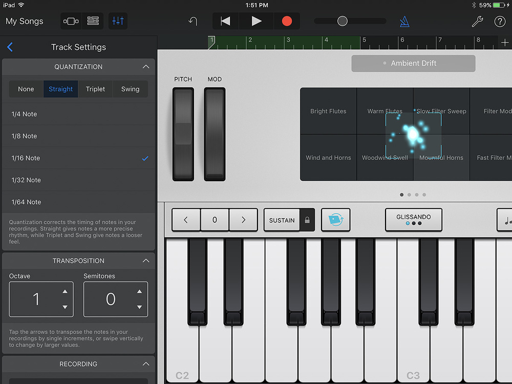 garageband keyboard