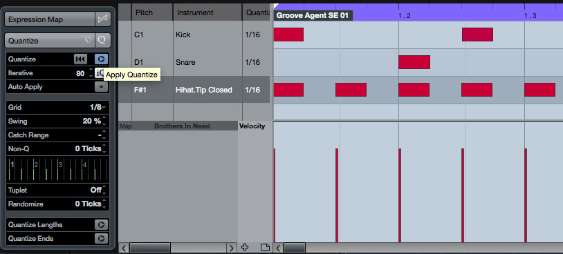 cubase 5 quantize midi