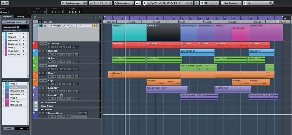 cubase arranger track