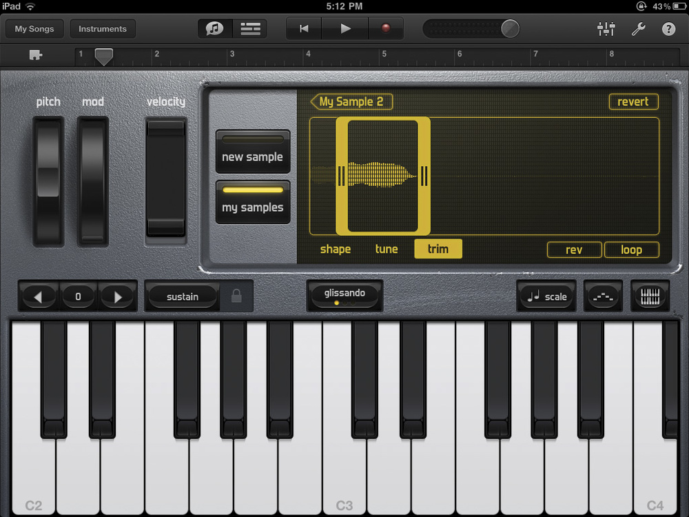 garageband iphone midi controller