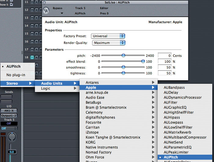 Pitch Shift Mac OS