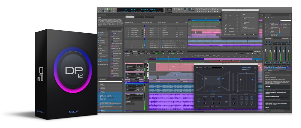 Выход DAW MOTU Digital Performer 12: Dolby Atmos и ИИ-разделение стемов
