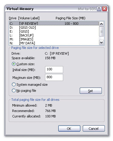 Windows Xp Page File