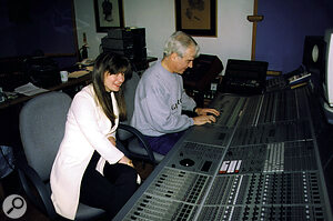 Debbie at CTS, during a mixing session.