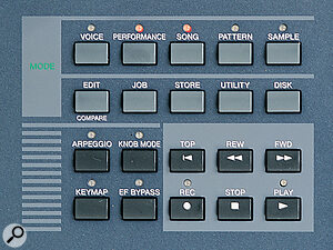 Mode and Sequencer transport controls.