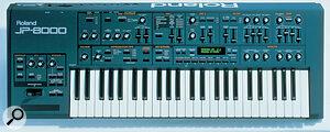 Roland's DSP‑based JP8000 modelling synth (top) offers much of the look and feel of the analogue Jupiter 8 (above).