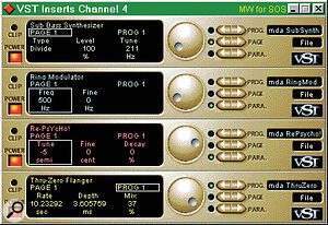 Some of the excellent freeware VST plug‑ins written by Paul Kellett of Maxim Digital Audio.