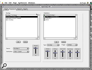 Sadly, routings are constructed using menus rather than a graphical interface (maybe in the next revision...?).