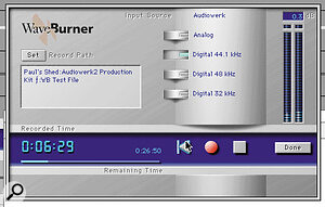 Mac owners buying the Production Kit get Emagic's new Waveburner CD‑mastering software.