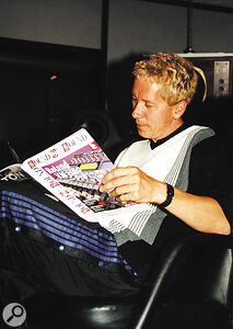 Like many pros, when taking a break from mixing, Paul Hardcastle likes to read his personal copy of Sound On Sound magazine.