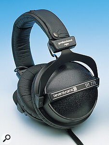 A good pair of enclosed headphones, such as Beyerdynamic's DT770s, is vital for checking recordings made on location.