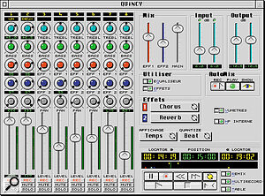 For Falcon owners, QUiNCY's mixer page offers a familiar multitracker interface.