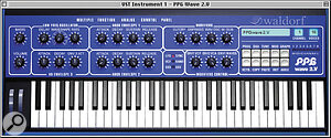 Yet another familiar front panel makes it into software form — this is Waldorf's PPG Wave 2.V.