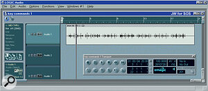 Step 1 — The drum loop audio file is loaded into Logic.