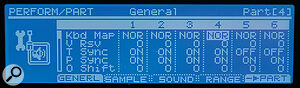 Part Performance parameters include fine control over keyboard mapping and Tempo Sync on a per‑Part basis.