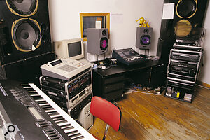 Colin's new room in his studio complex. 'Money' was partly recorded here and partly in his old room upstairs.